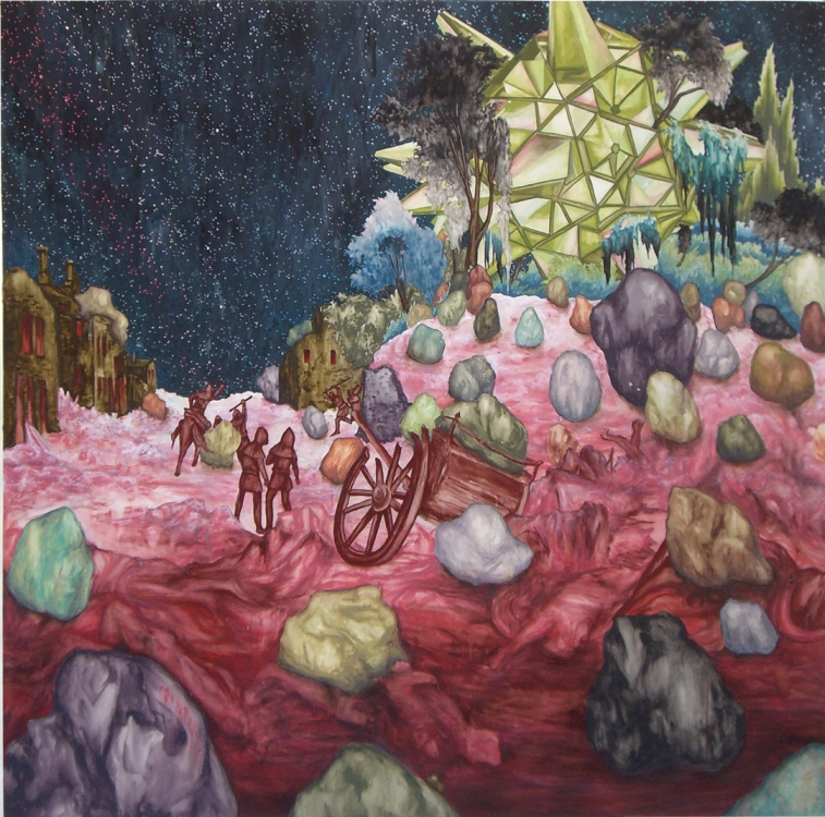 'The Brethren of Stone: Eliasson Dragon', 2007, watercolor and ink on paper, 134 x 135 cm.  'The Brethren of Stone: Eliasson Dragon', 2007, watercolor and ink on paper, 134 x 135 cm.