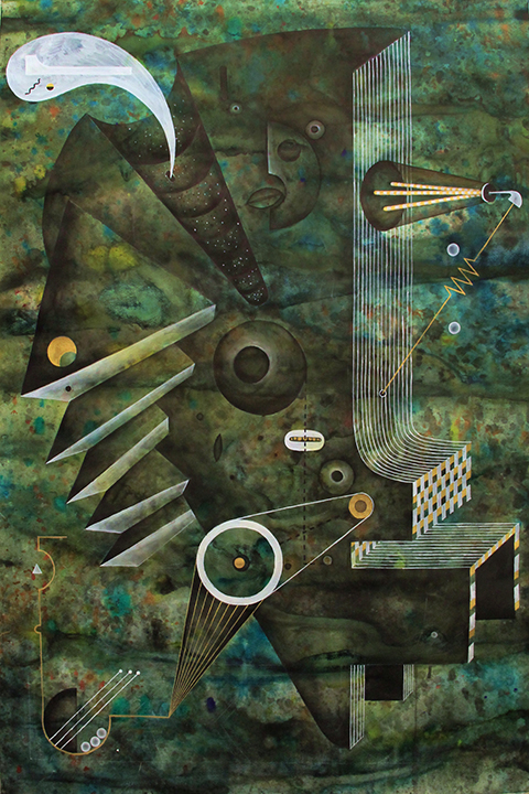 Division Manager 002, 2013. Ink and gesso on paper, 130 x 87 cm.  Division Manager 002, 2013. Ink and gesso on paper, 130 x 87 cm.