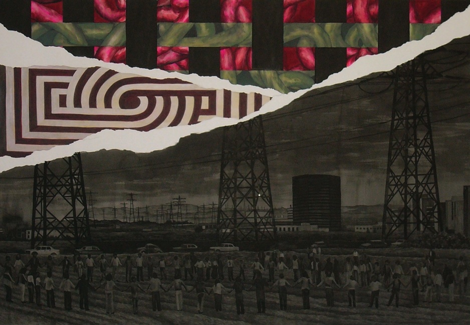 'Fugue State: All Together Now', 2010, watercolor and ink on paper. 53 x 57 in.  'Fugue State: All Together Now', 2010, watercolor and ink on paper. 53 x 57 in.