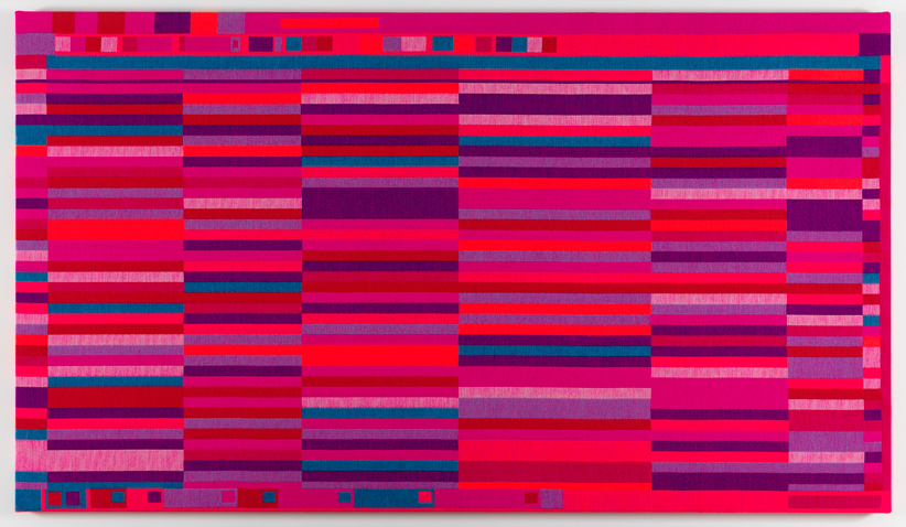 Abstract Browsing 16 10 06 (Google Spreadsheet), 2016. Tapestry. Photo: Gert Jan van Rooij. Abstract Browsing 16 10 06 (Google Spreadsheet), 2016. Tapestry. Photo: Gert Jan van Rooij.