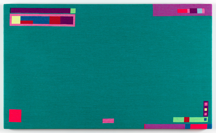 Abstract Browsing 16 10 12 (Google Maps), 2016. Tapestry. Photo: Gert Jan van Rooij. Abstract Browsing 16 10 12 (Google Maps), 2016. Tapestry. Photo: Gert Jan van Rooij.