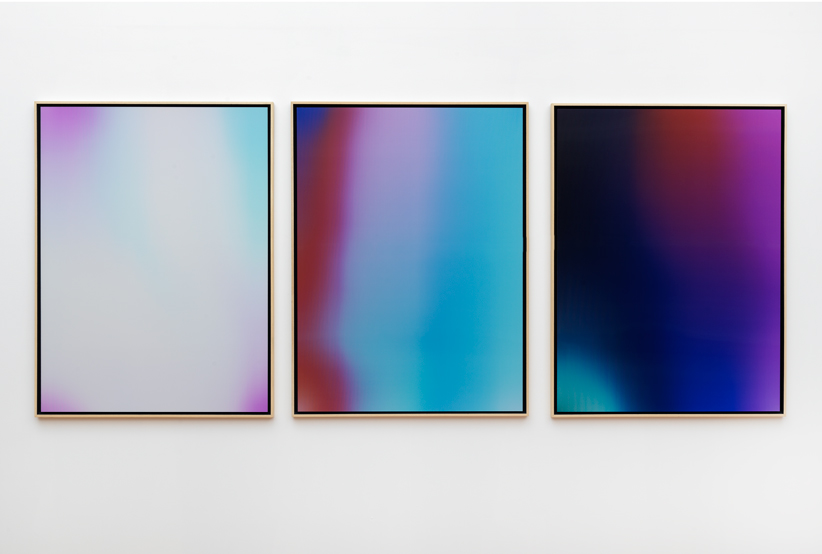Into Time 14 05 XX (Tryptich, 2014. Lenticular print, 90 x 120 cm (3x). Photo: Gert Jan van Rooij.  Into Time 14 05 XX (Tryptich, 2014. Lenticular print, 90 x 120 cm (3x). Photo: Gert Jan van Rooij.