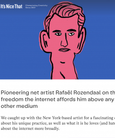 Interview with Rafaël Rozendaal on ItsNiceThat.com