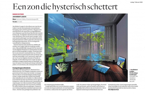 Review (EN/NL) in Het Parool about the exhibition Inside | Outside by Jan Robert Leegte 