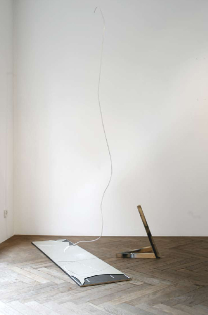 'As long as it takes' mirror, aluminum, wood and paint, 250 x 180 x 320 cm, 2007 'As long as it takes' mirror, aluminum, wood and paint, 250 x 180 x 320 cm, 2007