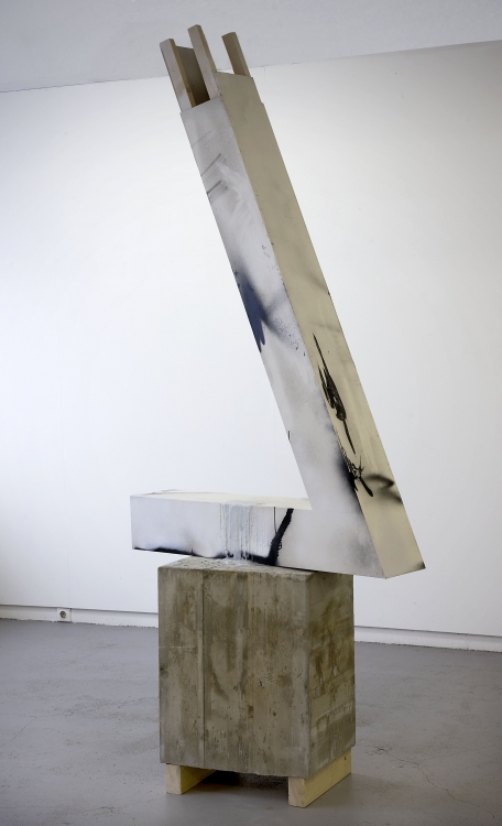 'Rocco Bladen', 2011, wood, concrete, wax and paint, 262 x 119 x 55 cm 'Rocco Bladen', 2011, wood, concrete, wax and paint, 262 x 119 x 55 cm