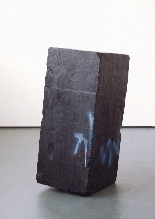 'We do not move an inch' wax, epoxy, styrofoam and spray paint, 160 x 70 x 70 cm, 2006 'We do not move an inch' wax, epoxy, styrofoam and spray paint, 160 x 70 x 70 cm, 2006