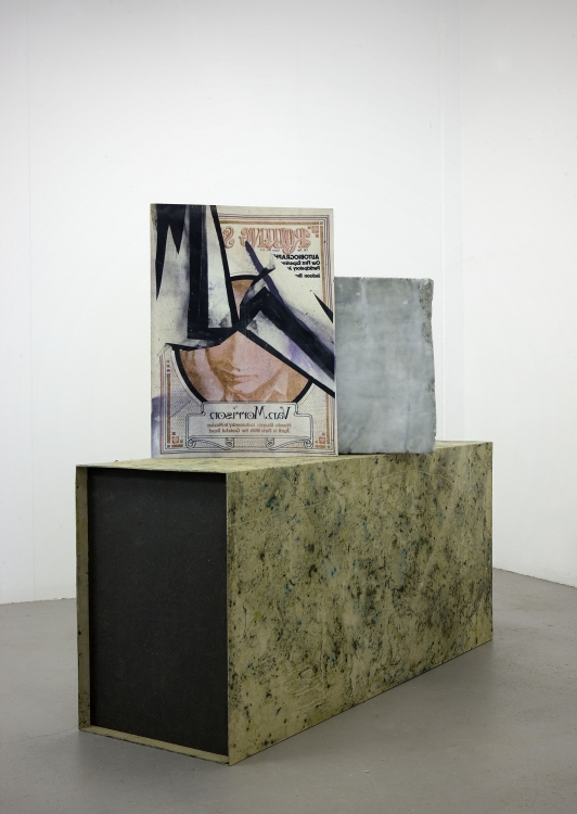 'Horse with no name - I', 2011, aluminum, paper, oil pint, wood, styrofoam and wax, 149 x 74 x 44 cm 'Horse with no name - I', 2011, aluminum, paper, oil pint, wood, styrofoam and wax, 149 x 74 x 44 cm