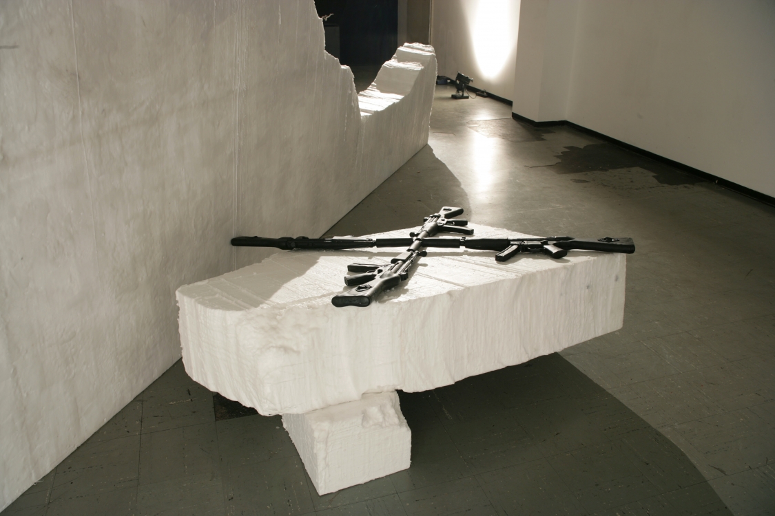 'Get the balance right' wax, ceramic and paint, 500 x 190 x 140 cm, 2007 'Get the balance right' wax, ceramic and paint, 500 x 190 x 140 cm, 2007