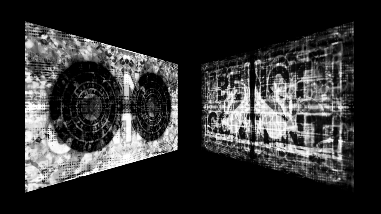'Be Not Content', 2012, 2 channel HD projections with sound. 8:13 min.  'Be Not Content', 2012, 2 channel HD projections with sound. 8:13 min.