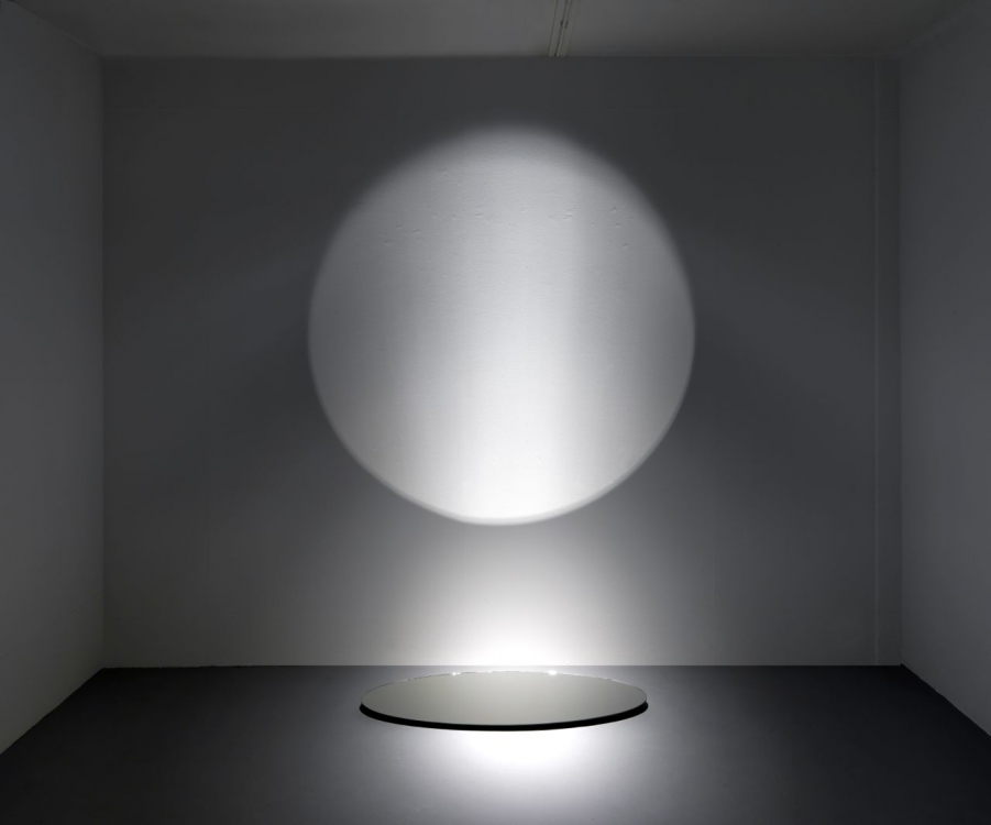 'Untitled Circle' 2013. Mirror, spotlight, dimensions variable, edition 2 of 3.
 'Untitled Circle' 2013. Mirror, spotlight, dimensions variable, edition 2 of 3.
