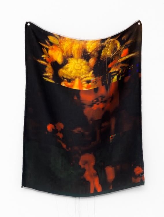 Fabienne Hess, Corrupted Silk Portrait Series (Arcimboldo), 2013
Digital print on silk, 35 x 46 cm, edition 1/6 
Cortesy of the artist Fabienne Hess, Corrupted Silk Portrait Series (Arcimboldo), 2013
Digital print on silk, 35 x 46 cm, edition 1/6 
Cortesy of the artist