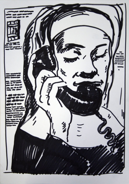 'Untitled', 2011, permanent marker on paper, 42 x 29,5 cm.  'Untitled', 2011, permanent marker on paper, 42 x 29,5 cm.