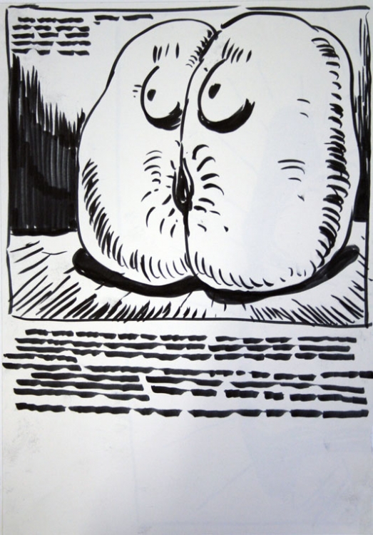 'Untitled', 2011, permanent marker on paper, 42 x 29,5 cm.  'Untitled', 2011, permanent marker on paper, 42 x 29,5 cm.