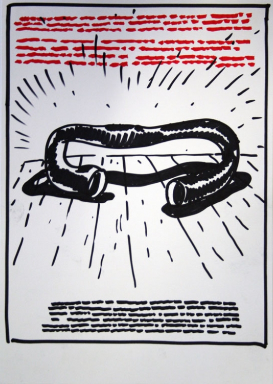 'Untitled', 2011, permanent marker on paper, 42 x 29,5 cm.  'Untitled', 2011, permanent marker on paper, 42 x 29,5 cm.