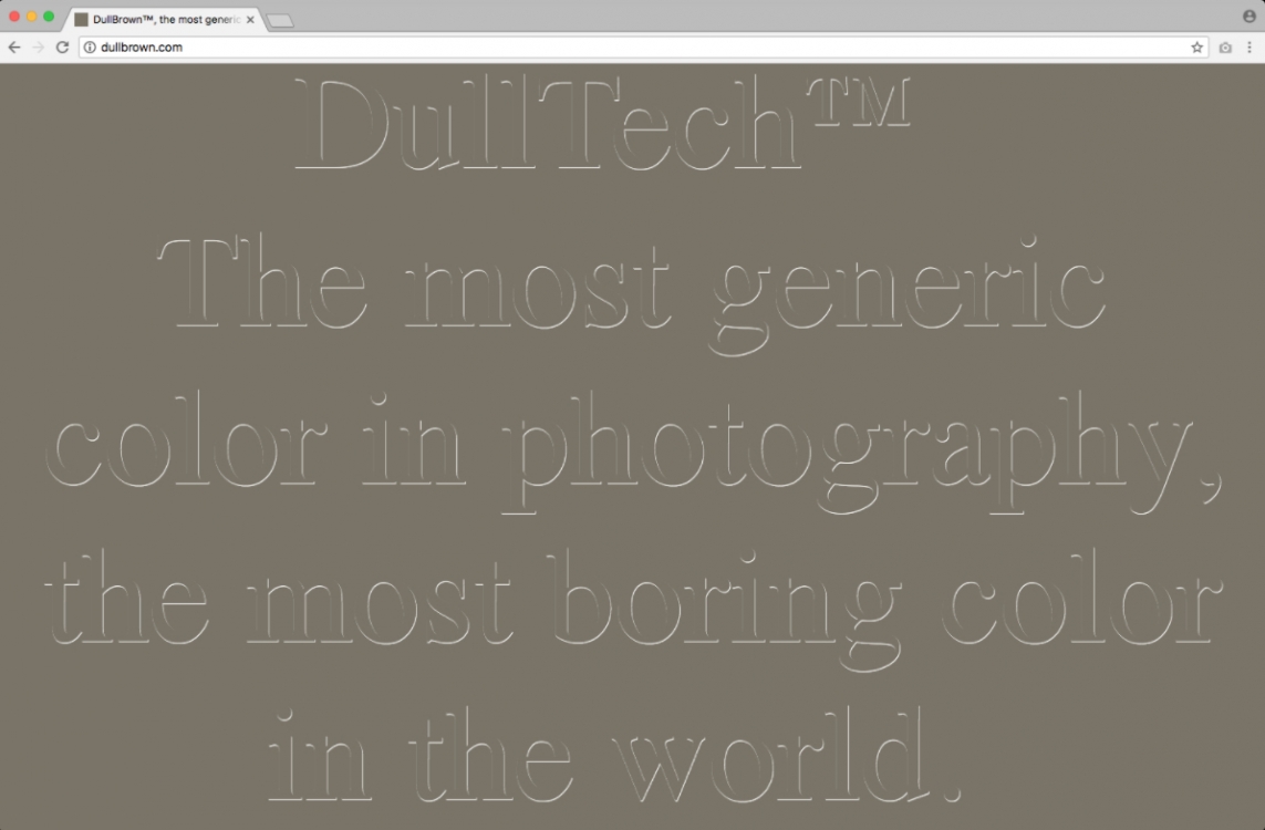 Dullbrown™, 2018. Website. Dullbrown™, 2018. Website.