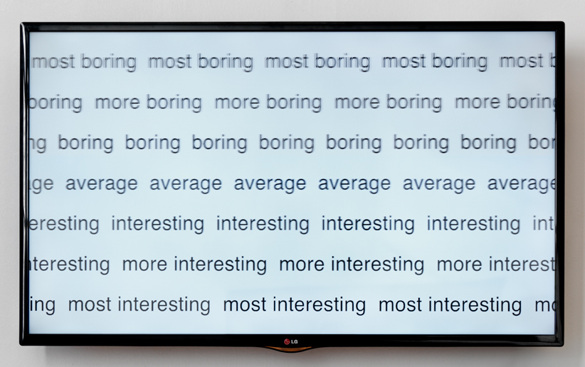 Boring, Average, Interesting, 2016. Web application. Photo: Gert Jan van Rooij.  Boring, Average, Interesting, 2016. Web application. Photo: Gert Jan van Rooij.
