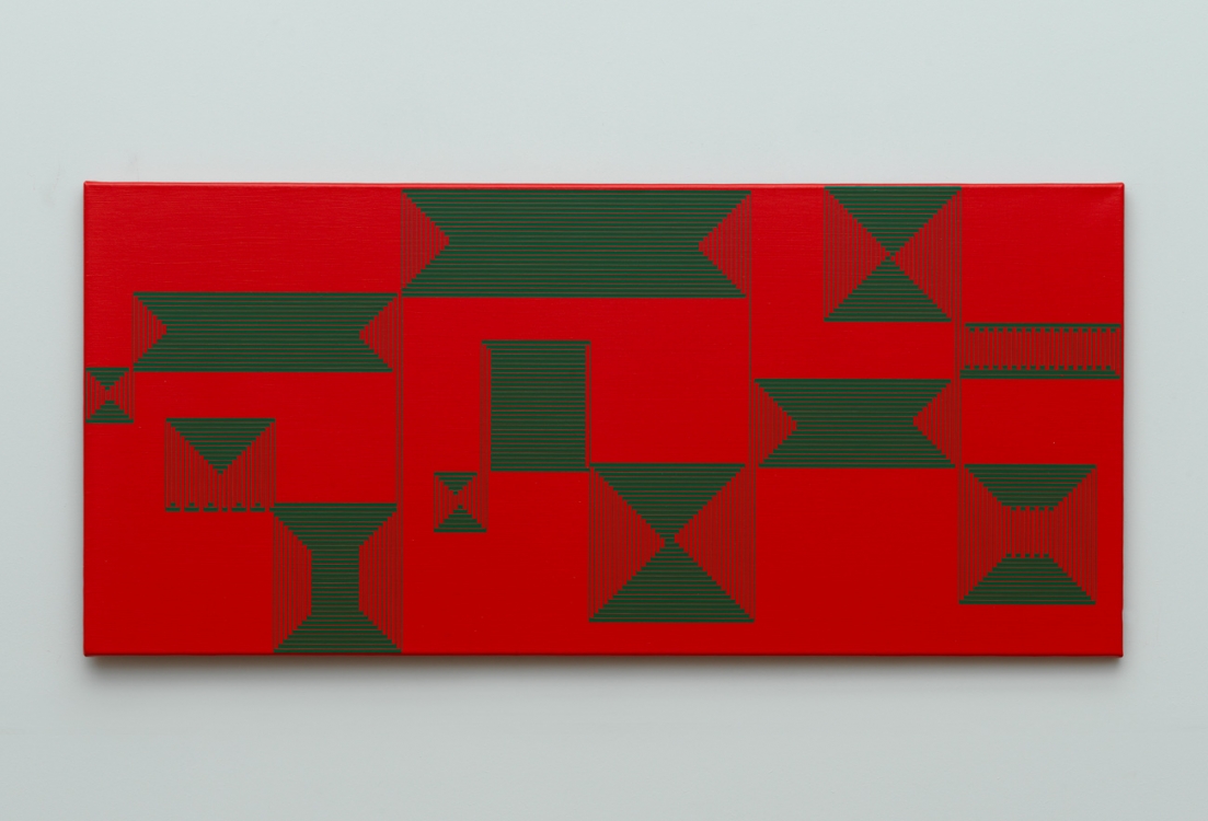 1 Ligne (1954/2014). Acrylic on canvas. In the group exhibition Live and Let Live at Upstream Gallery. Photo: Gert Jan van Rooij. 1 Ligne (1954/2014). Acrylic on canvas. In the group exhibition Live and Let Live at Upstream Gallery. Photo: Gert Jan van Rooij.