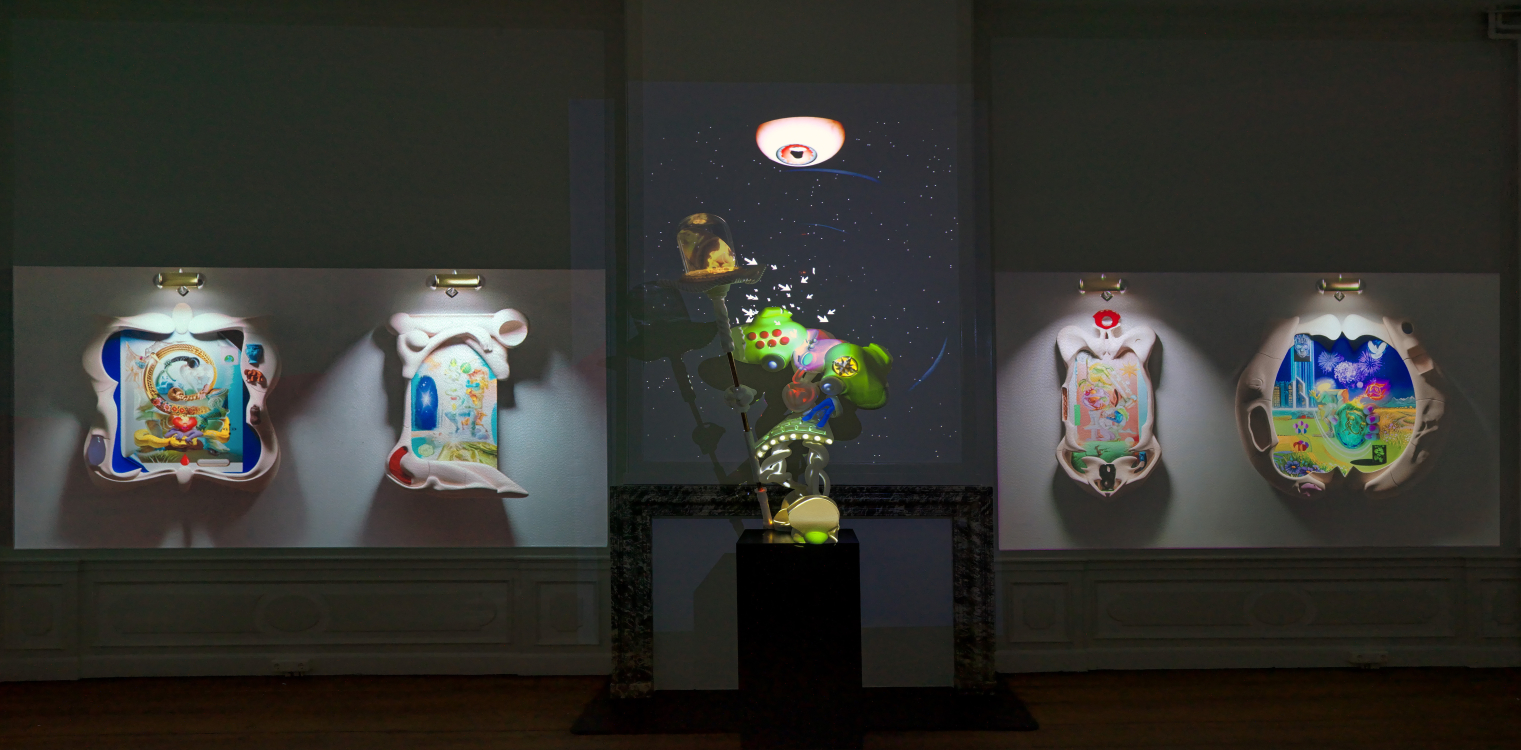 The Interfaced and the Compass: Playing Realities, solo exhibition at Upstream Gallery (2025). Photo by Gert Jan van Rooij. The Interfaced and the Compass: Playing Realities, solo exhibition at Upstream Gallery (2025). Photo by Gert Jan van Rooij.