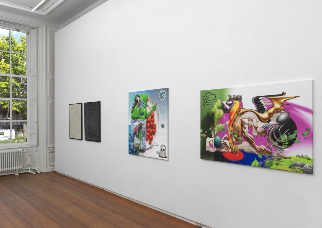 Less they touch the ground and more they decide for it + It is commodifying the depth for the growth of others  (2023) installed at group exhibition Mixed Feelings Less they touch the ground and more they decide for it + It is commodifying the depth for the growth of others  (2023) installed at group exhibition Mixed Feelings