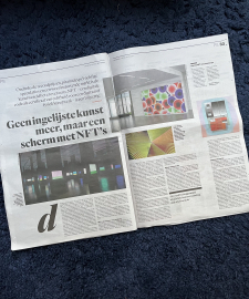 Harm van den Dorpel, Rafaël Rozendaal and Upstream Gallery in article about NFTs in Het Parool