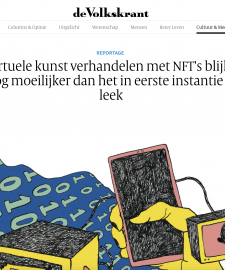Upstream Gallery's Nieck de Bruijn interviewed in De Volkskrant about NFTs