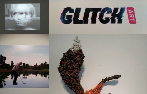 JODI in exhibition 'Glitch Art' at Kuntsi Museum, Vaasa, Finland