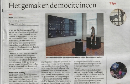 Review on JODI show at Upstream in Het Parool