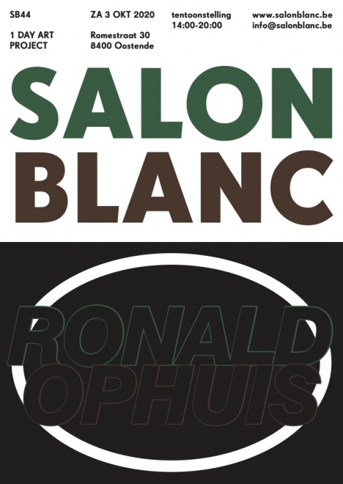 Ronald Ophuis in one-day art project Salon Blanc, Oostende (3 October 2020)