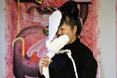 Jen Liu with performance at THE LAB, San Fransisco
